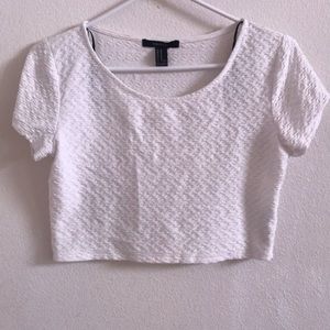 FOREVER 21 White Crop Top